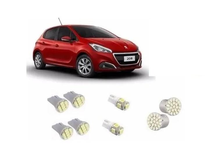 Imagem de Kit Completo Led Teto Placa Re Peugeot 208 Oferta