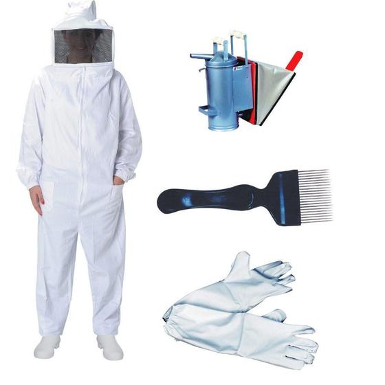 Kit Completo Macacão Apicultor Romano G G + Fumigador + Garfo + Luva - Zatti é boa?