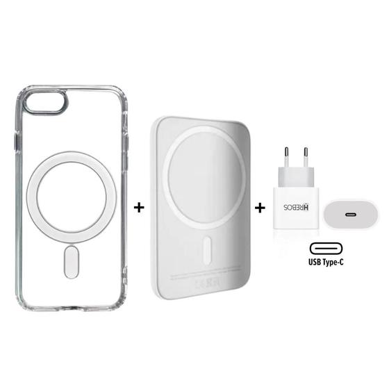 Imagem de Kit Completo Magsafe + Fonte USB-C 20W Compatível iPhone SE 2020