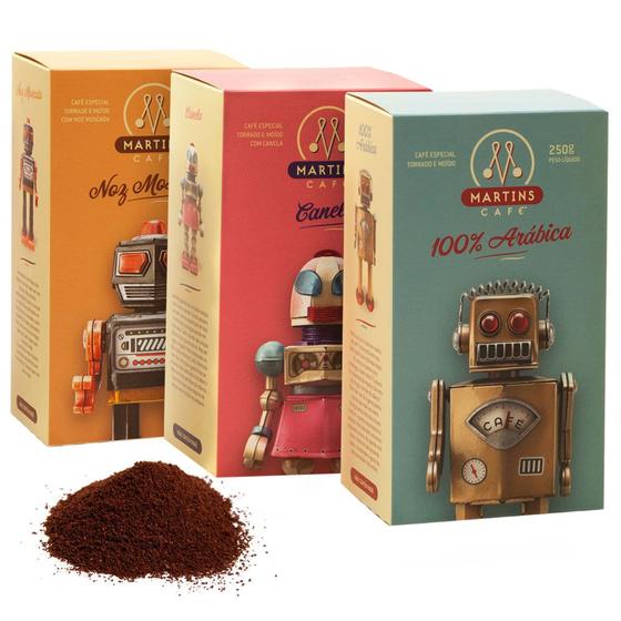 Kit Completo Martins de Café Moído 250g - Moagem para Cafeteira ...