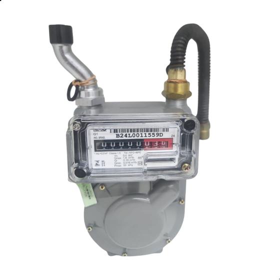 Imagem de Kit Completo Medidor De Gás Lao G1 Com Tubete E Flexivel