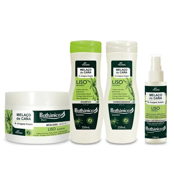 Imagem de Kit Completo Melaço De Cana 250ml Bothânico Cosméticos 4 Itens