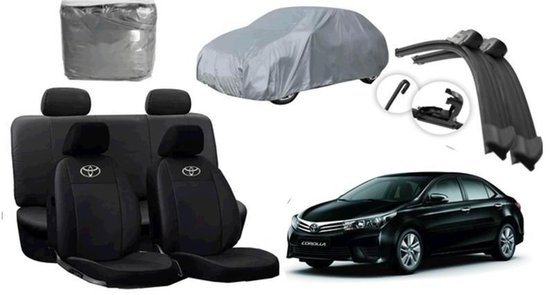 Imagem de Kit Completo para Corolla 13-21 com Capa de Couro, Capa de Cobrir e Limpador