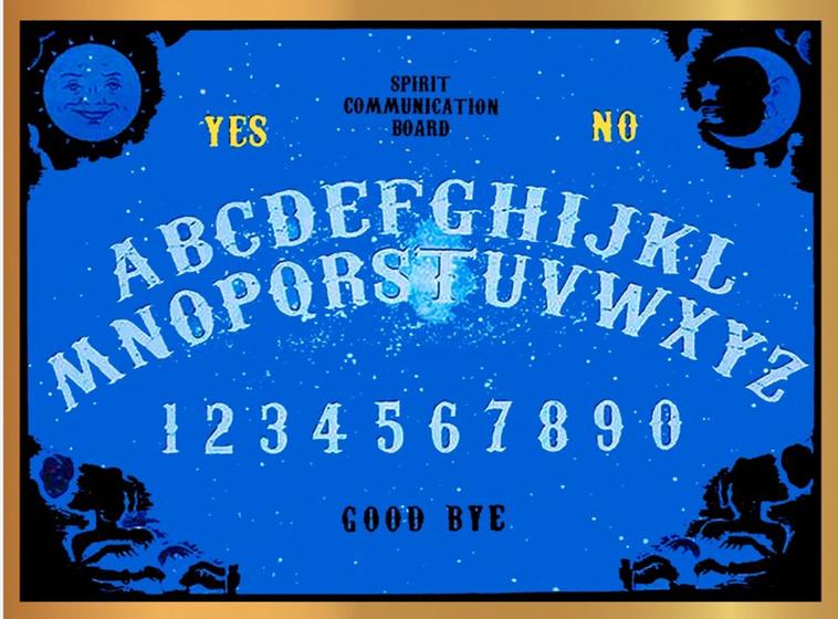 Imagem de KIt Completo Placa de Comunicação Espiritual tapete Ouija 38x29cm Neoprene 3,0mm emborrachado