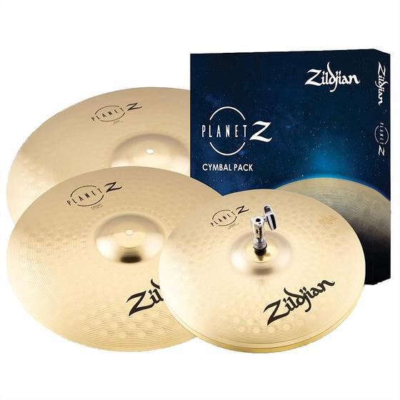 Imagem de Kit Completo Pratos Zildjian Planet-Z Zp4pk 14hh 16cr 20rd