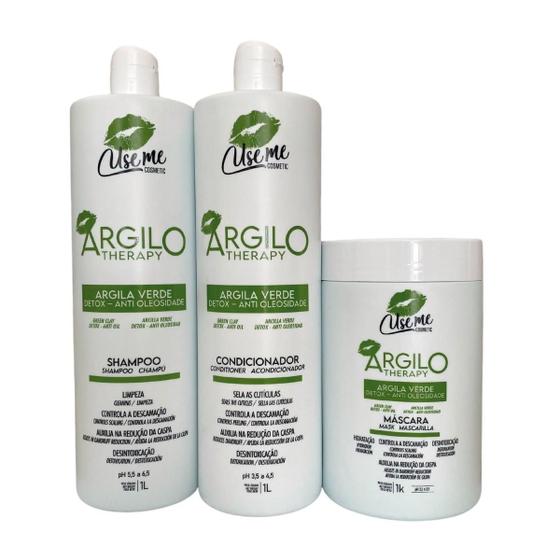 Imagem de Kit Completo Prof Argila Verde Use Me Detox Anti Caspa 3X1L
