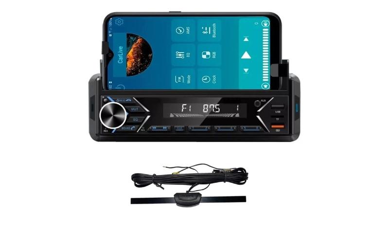 Imagem de Kit Completo Radio mp3 Bluetooth Antena Led Universal Fm Am