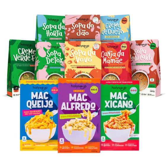 Imagem de Kit Completo Sopas e Macarrões Sem Glútens - HolySoup