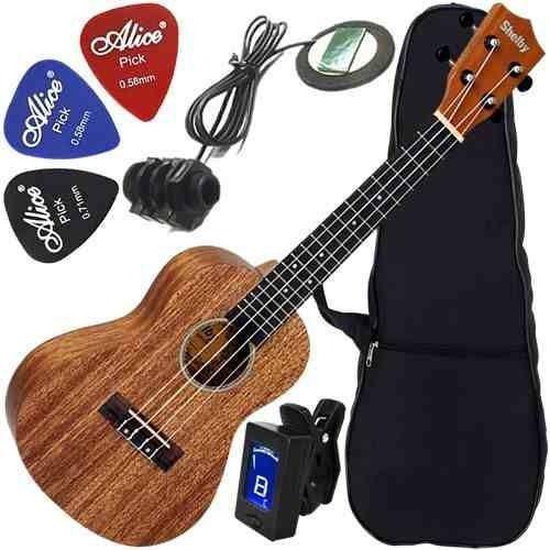 Imagem de Kit Completo Ukulele Concerto Eletroacústico Shelby Su23m