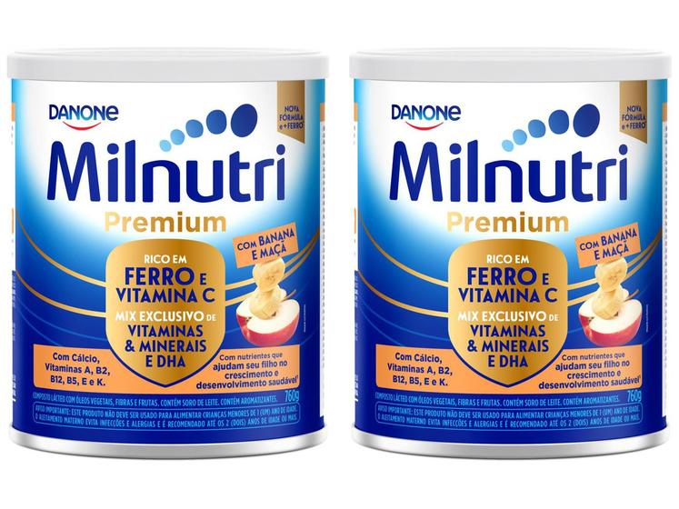 Kit Composto Lácteo Milnutri Banana e Maçã Menor preço em Kit Composto Lácteo Milnutri Banana e Maçã