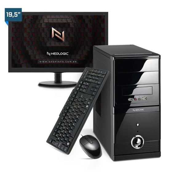 Imagem de Kit - Computador Neologic NLI81906 Intel Intel Core i3 10100 Geração 8Gb 1TB + Monitor 19,5