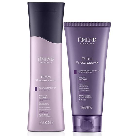 Imagem de Kit Condicionador + Creme Pentear Pós Progressiva Amend 180g