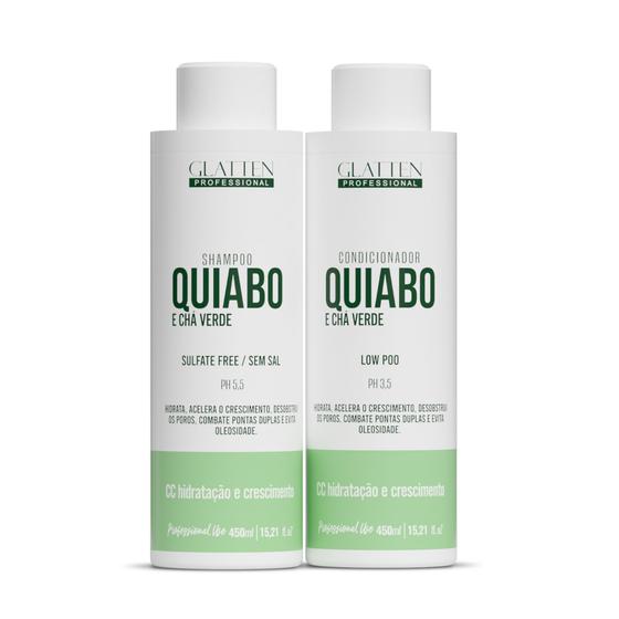 Imagem de Kit Condicionador e Shampoo Quiabo e Chá Verde - 900ml