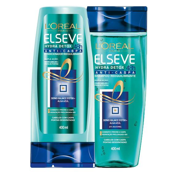 Imagem de Kit Condicionador + Shampoo L'Oréal Paris Elseve Hydra-Detox Anti-Caspa