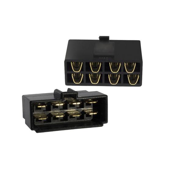 Imagem de Kit Conector EVUS C-037 8 Vias com Trava Preto