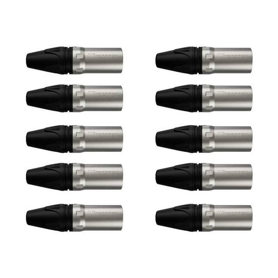 Imagem de Kit Conector Xlr Macho Wc 1013 (10un) Wireconex F108