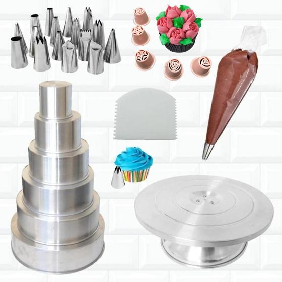 Imagem de Kit Confeiteiro Completo Com 36 Peças Profissional Bico Saco
