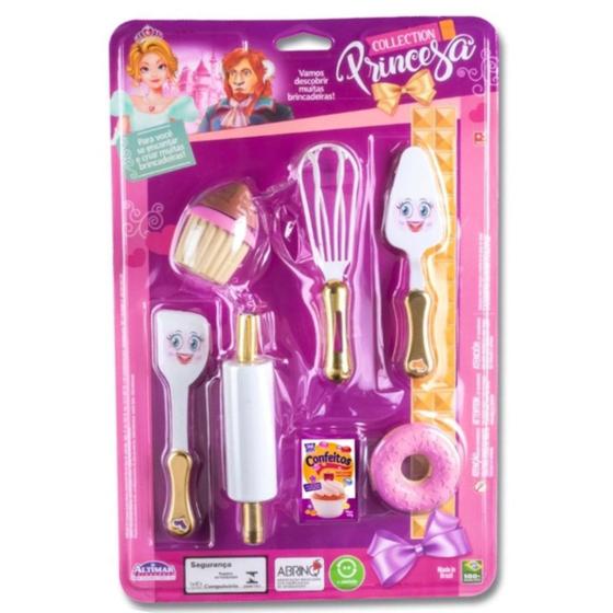 Imagem de Kit confeiteiro das princesas com bolinho e acessorios - zuca toys