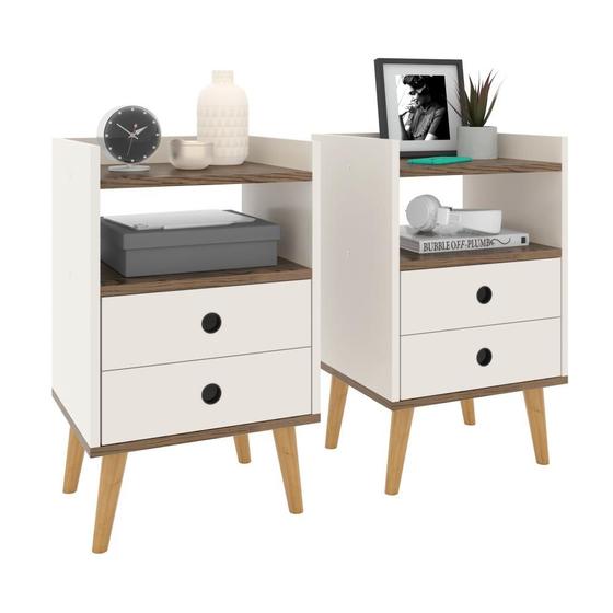 Kit Conjunto 2 Mesa De Cabeceira Mudo Retro Dream Quarto Cama Várias Cores Menor preço em Kit Conjunto 2 Mesa De Cabeceira Mudo Retro Dream Quarto Cama Várias Cores