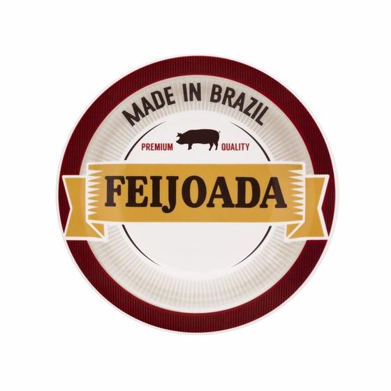 Imagem de Kit Conjunto 2 Pratos Fundos Feijoada Premium Made in Brazil Oxford