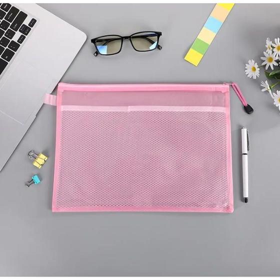 Imagem de Kit Conjunto 3 Bolsas nécessaire transparente com zíper clássica.