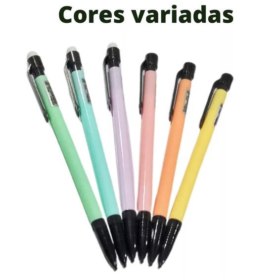 Imagem de Kit conjunto 3 Lapiseiras escolar com borracha educativa arte e papelaria