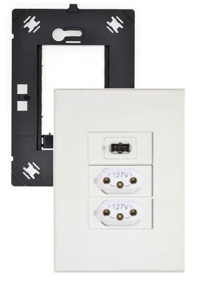 Imagem de Kit Conjunto 4x2 Tomada 20a Modulo USB Arteor Pial Legrand