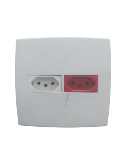 Imagem de kit Conjunto 4x4 Tomada Dupla 10A +20A Vm Pial Plus Legrand