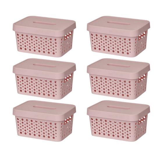 Kit Conjunto 6 Caixas Com Tampa 2 litros Multiuso Empilhável Organizador Pequeno Lavanderia Prático Versátil Decorativo Menor preço em Kit Conjunto 6 Caixas Com Tampa 2 litros Multiuso Empilhável Organizador Pequeno Lavanderia Prático Versátil Decorativo