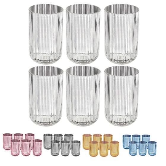KIT Conjunto 6 Copos Canelado 450ml Copo de Vidro Cozinha Enxoval Casa Copos Chique Menor preço em KIT Conjunto 6 Copos Canelado 450ml Copo de Vidro Cozinha Enxoval Casa Copos Chique