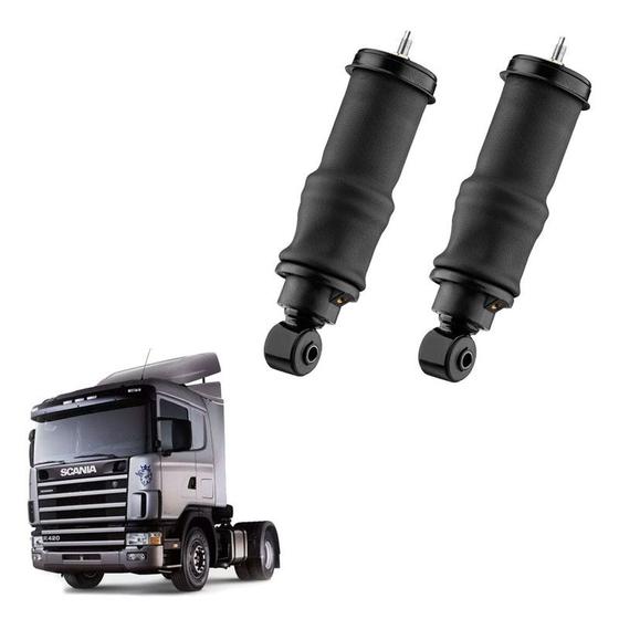 Imagem de Kit Conjunto Bolsa Pneumatica Cab Scania S5 P G R 2014 Tras.