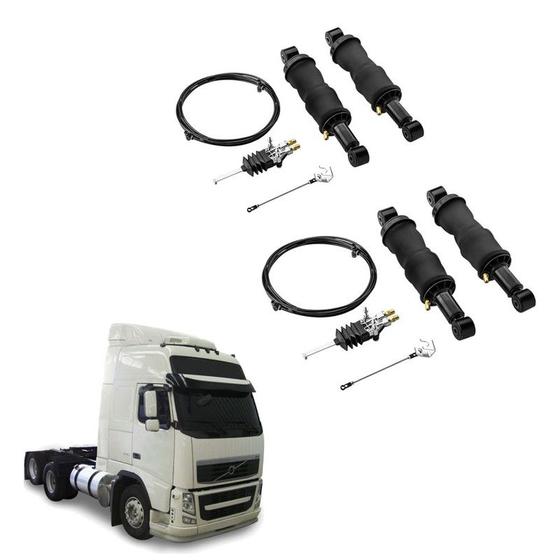 Imagem de Kit Conjunto Bolsa Pneumatica Cab Volvo Fh 2011 2012 Es Tras