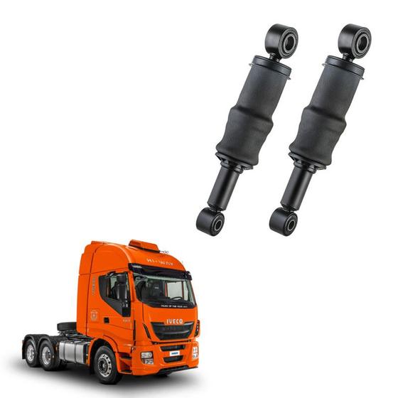 Imagem de Kit Conjunto Bolsa Pneumatica Cabine Iveco Stralis Dianteira