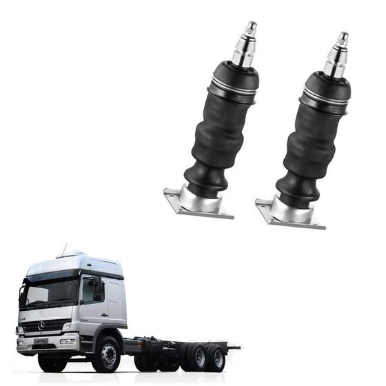 Imagem de Kit Conjunto Bolsa Pneumatica Cabine Mb Atego Cab Este. Tras
