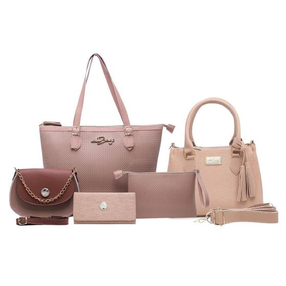 Imagem de Kit Conjunto Bolsas Feminina 5 Pç Lindas Willibags