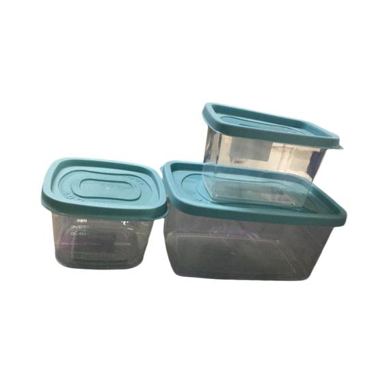 Imagem de Kit conjunto com 03 Potes plastico Plasútil