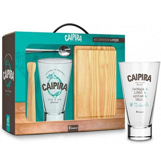 Imagem de Kit conjunto copo caipirinha long 400ml - isso é bom demais