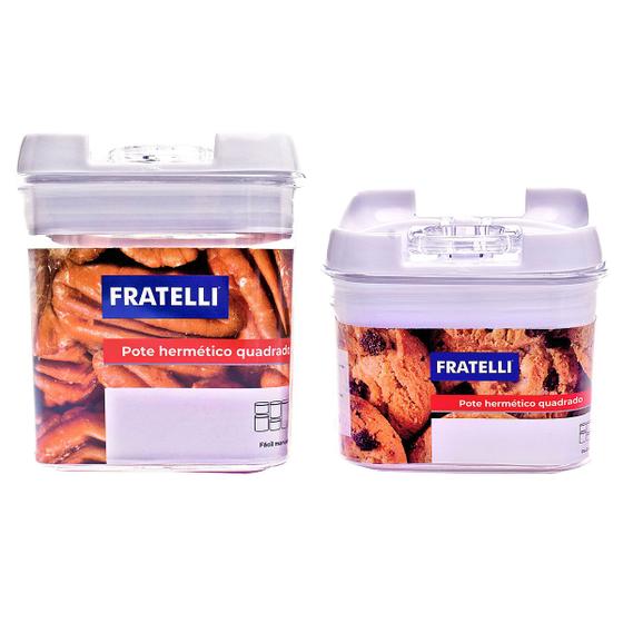 Imagem de Kit Conjunto De 4 Potes Herméticos Temperos 400ML 280ML