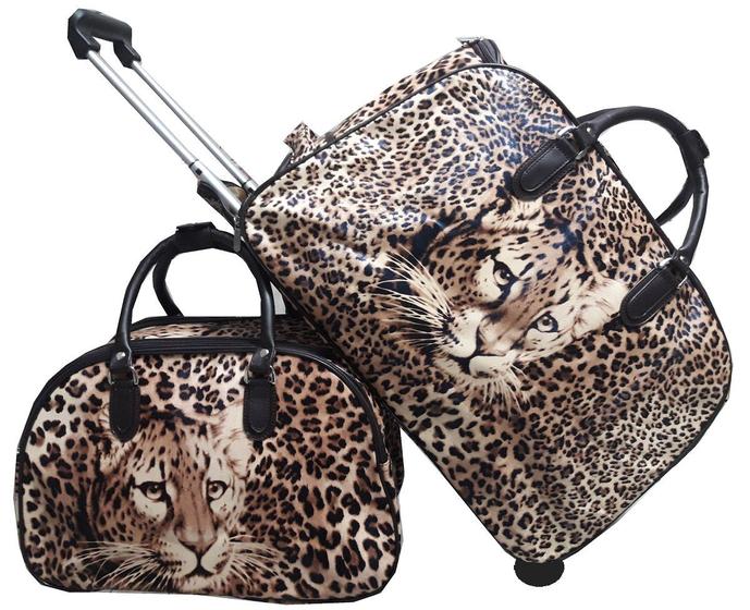 Kit Conjunto de Mala de viagem com rodinhas e Mala Bolsa de mão, Onça é ruim? Kit Conjunto de Mala de viagem com rodinhas e Mala Bolsa de mão, Onça é boa?