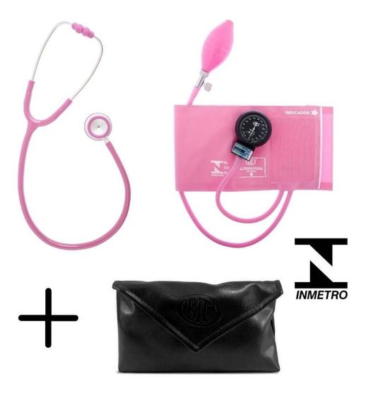 Imagem de Kit Conjunto Esfigmomanômetro + Estetoscópio Com Garantia Bic