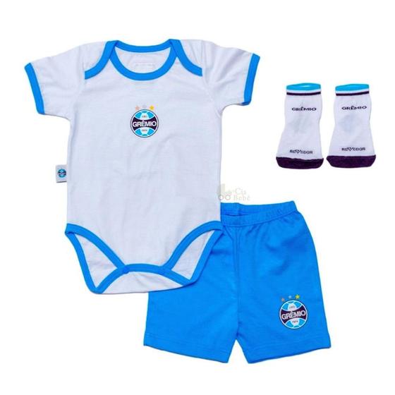 Imagem de Kit Conjunto Grêmio Body Shorts e Meia Oficial