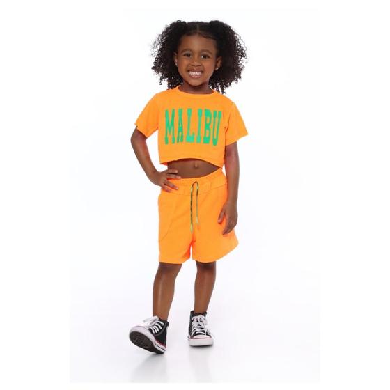 Imagem de Kit Conjunto Menina Infantil de Blusa e Shorts de Verão