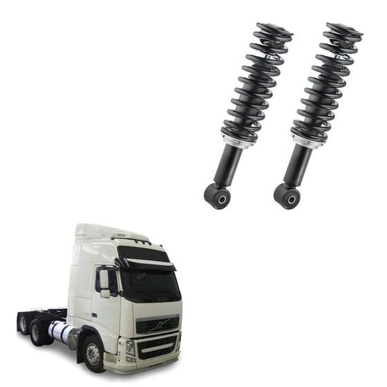 Imagem de Kit Conjunto Mola Helicoidal Cabine Volvo Fh 2011 2012 Trase