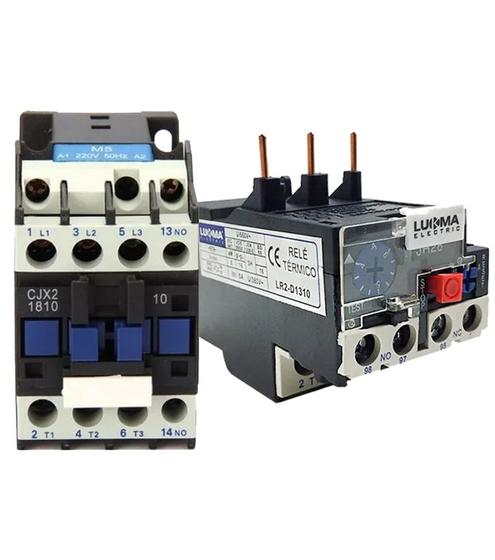 Imagem de Kit  contator cjx2-d1810 na 127v 60hz + relê térmico 12-18a