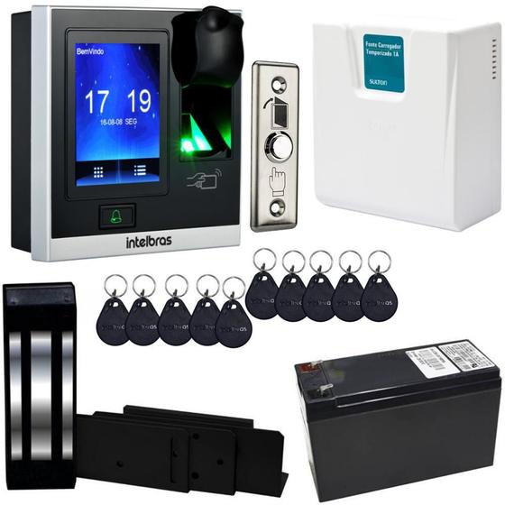 Kit Controle De Acesso Biométrico Ss 420 Fechadura Magnética Menor preço em Kit Controle De Acesso Biométrico Ss 420 Fechadura Magnética