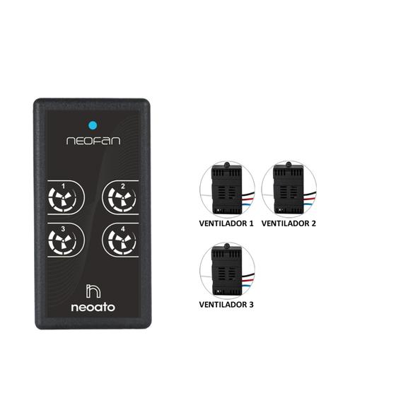 Imagem de Kit Controle Remoto para Ventilador Parede - 3 Ventiladores - NeoFan3000 3V