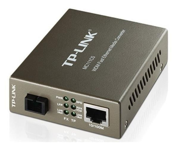 Imagem de Kit Conversor De Midia Fibra Lan Rede Tp Link 10/100 Mc111Cs