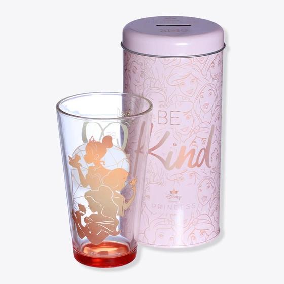 Imagem de Kit Copo 500 ml com Cofre Princesas