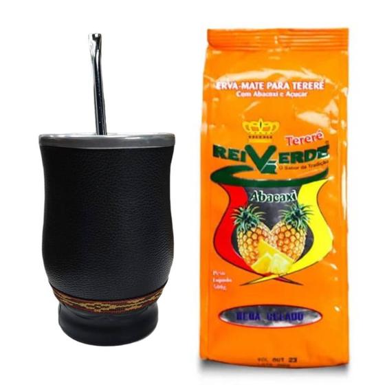 Imagem de Kit Copo Cuia Tereré + Bomba De Alumínio + Erva-Mate Refrescante