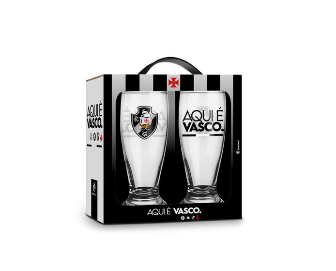 Imagem de Kit copos cerveja munich 200ml c/ 2un times futebol - vasco